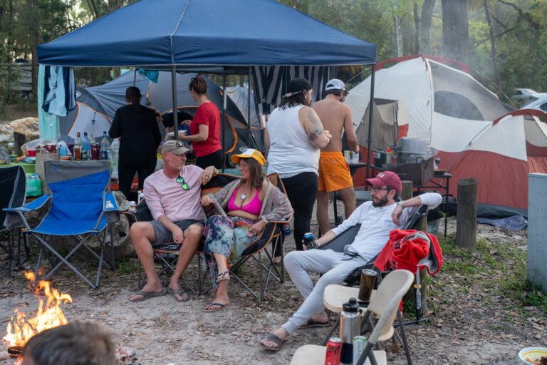 Hanging out at the campsite