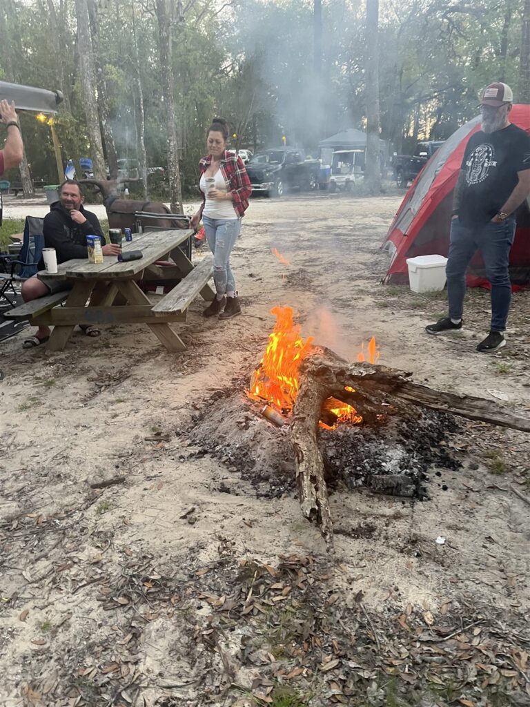 Campfire at the campsite