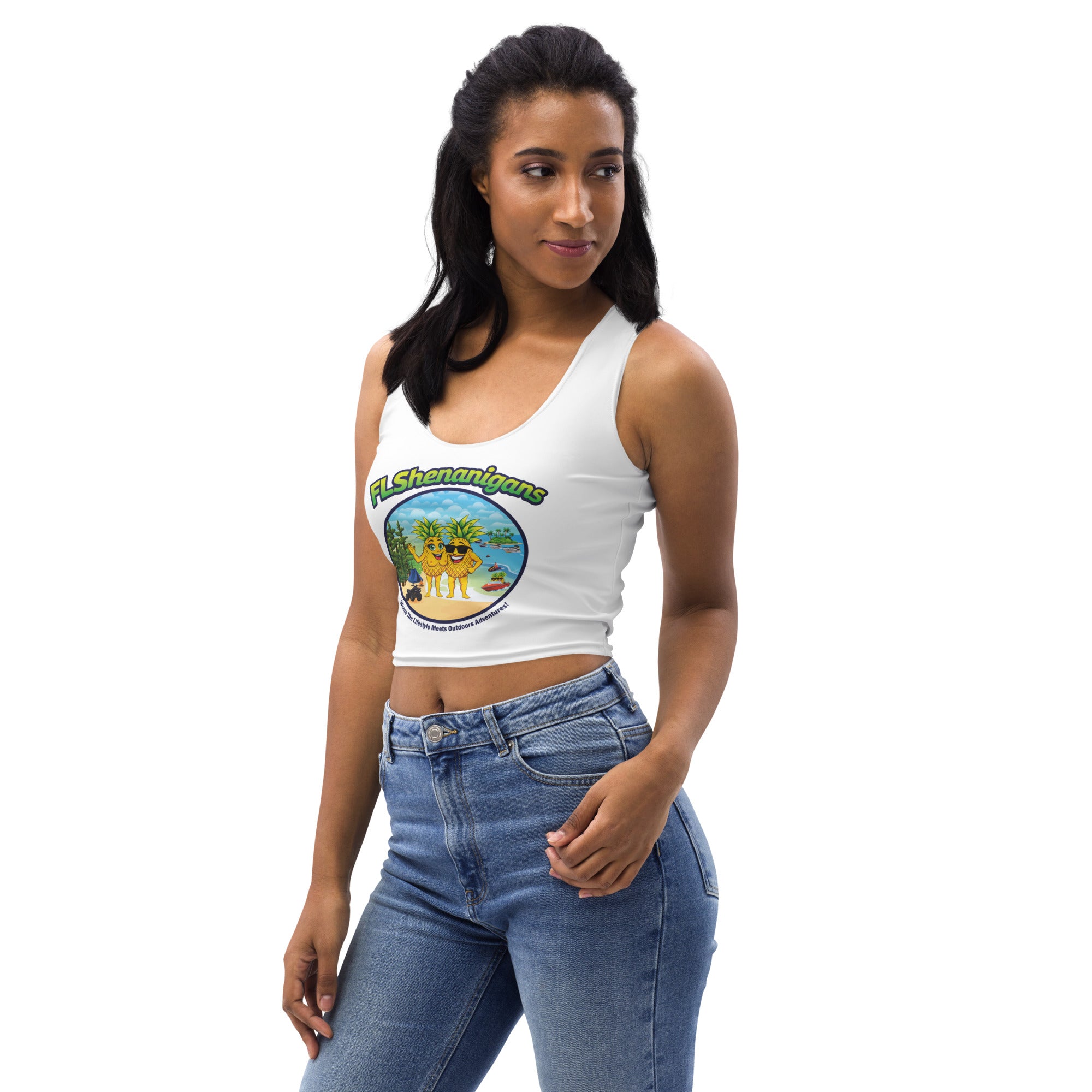 Crop Top Tank FLShenanigans Front and Back
