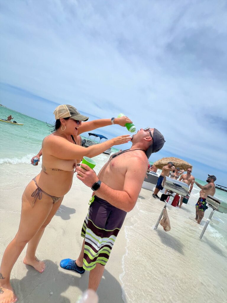 Jello shots at the sandbar