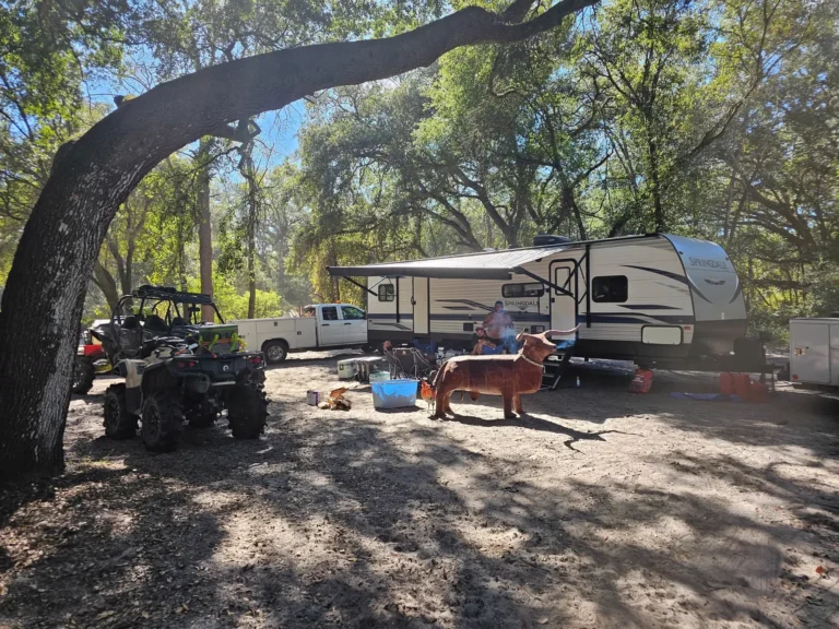 RV campsite with the bull smoker
