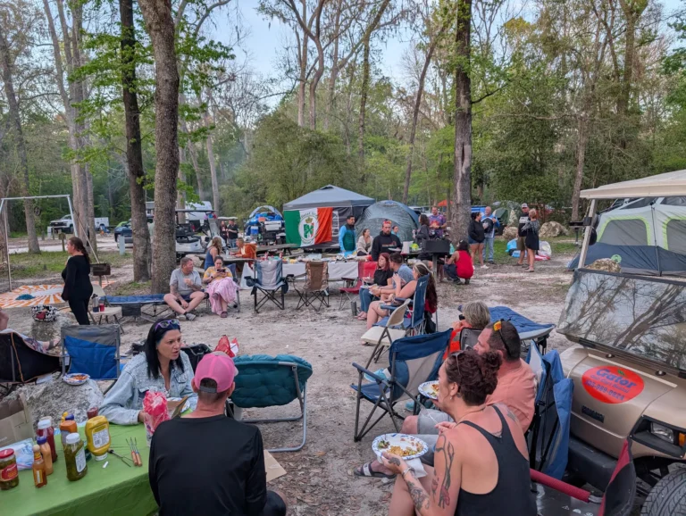 Hanging out at the campsite
