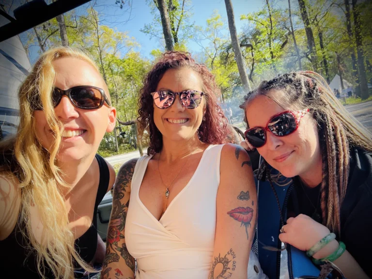 Camp selfie with the ladies