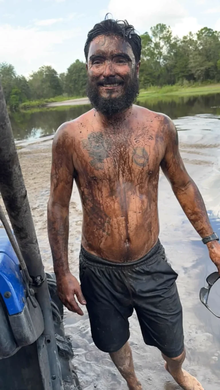 Covered in mud and loving it