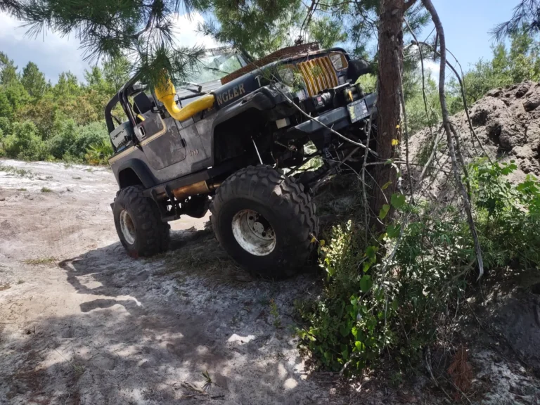 Jeep climbing at the mud park