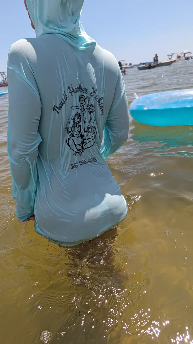 Sun hoodie at the sandbar